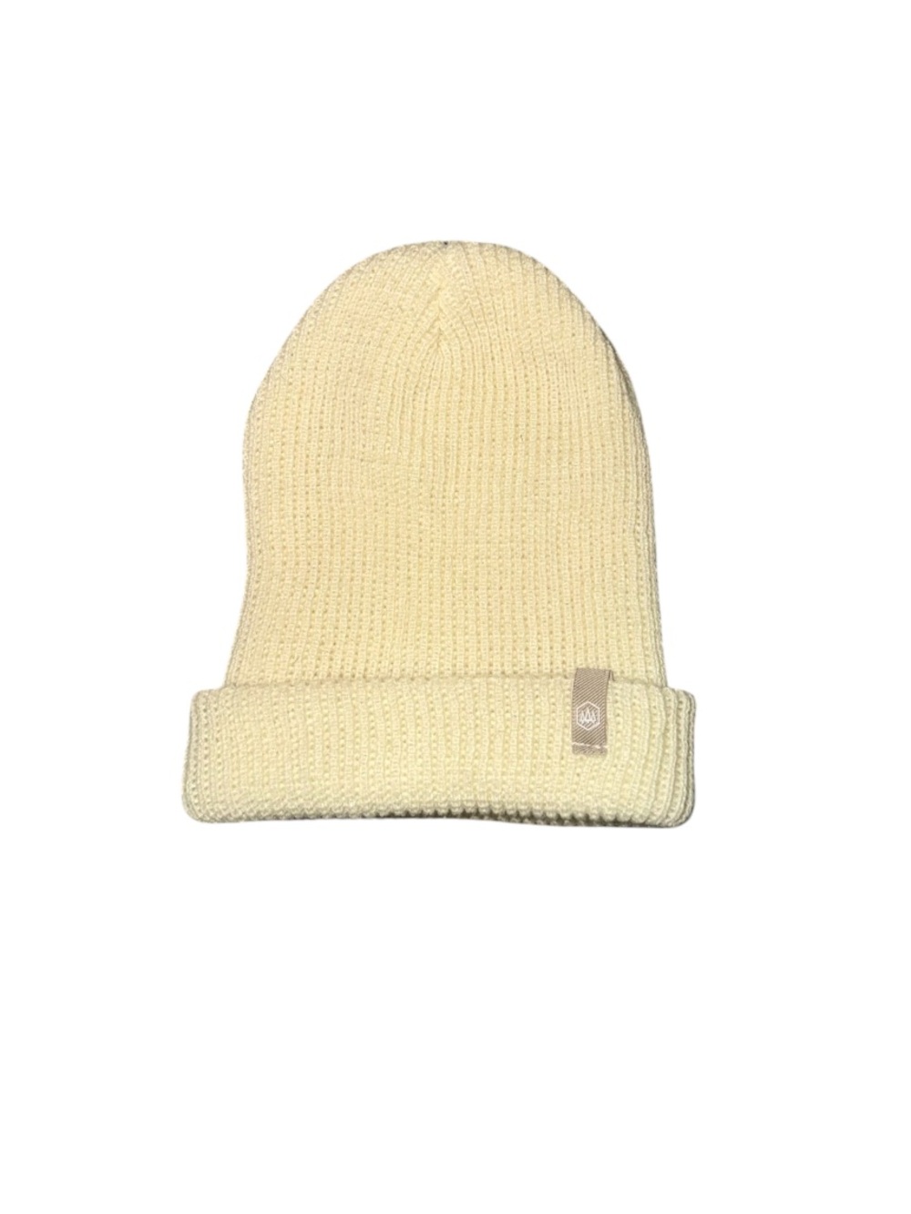 Kids Cream Knit Beanie Hat - Unbranded